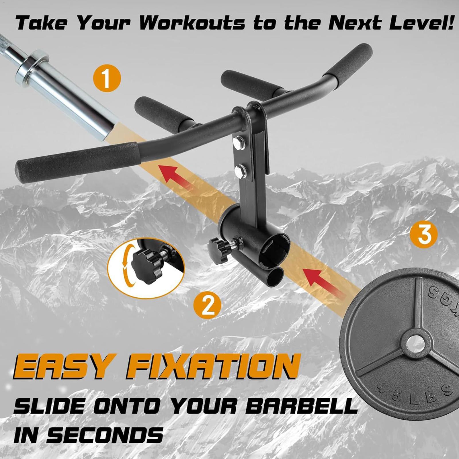Landmine Barbell Attachment - T Bar Row Attachment Bolt Locking