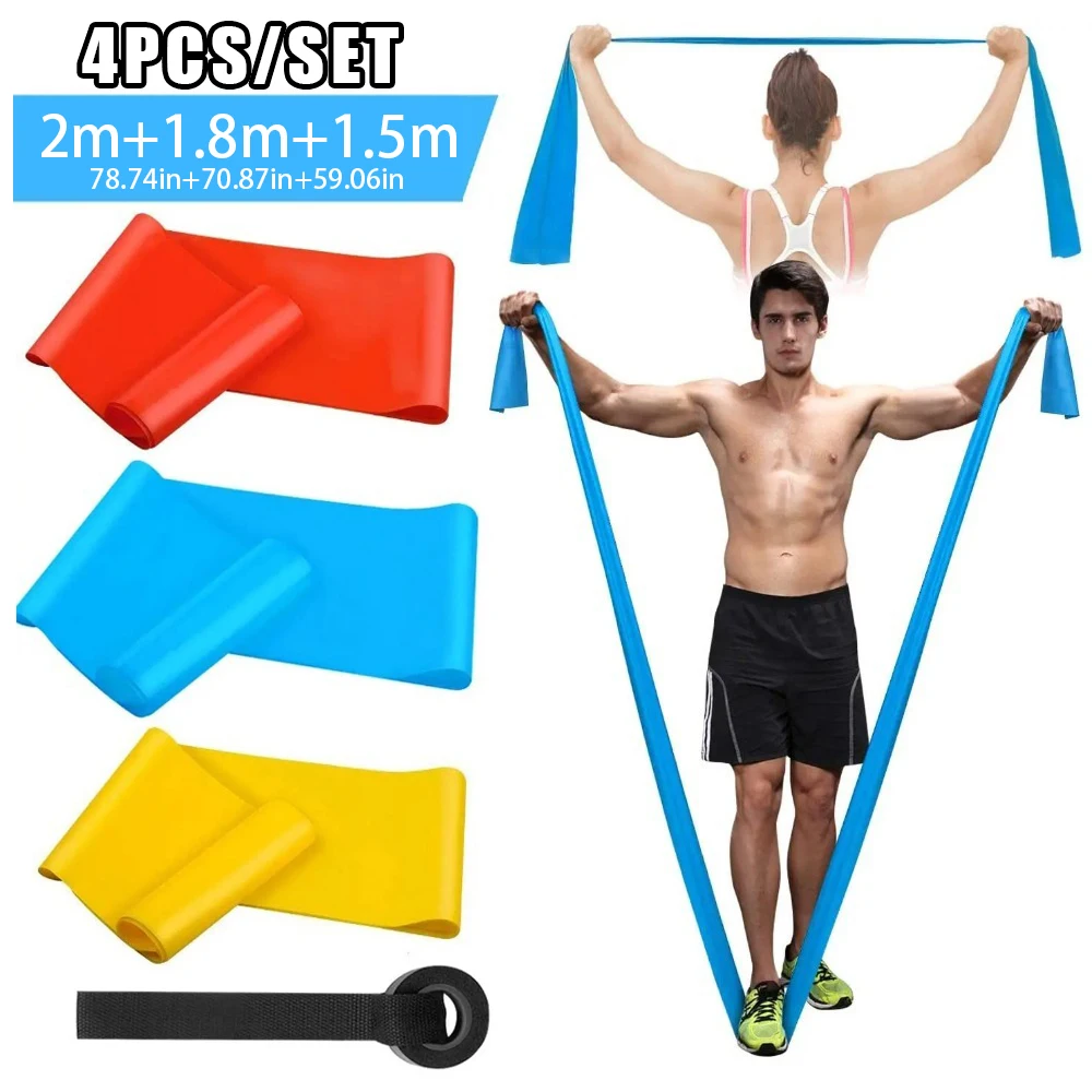 4Pcs/Set Elastic Fitness Bands - đánh giá và giá Crossfit Workout Gear